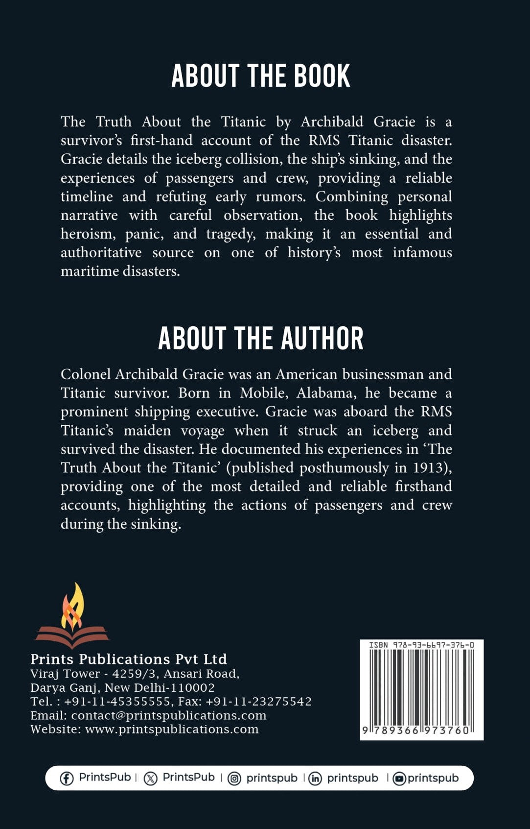 The Truth about the Titanic Prints Publications