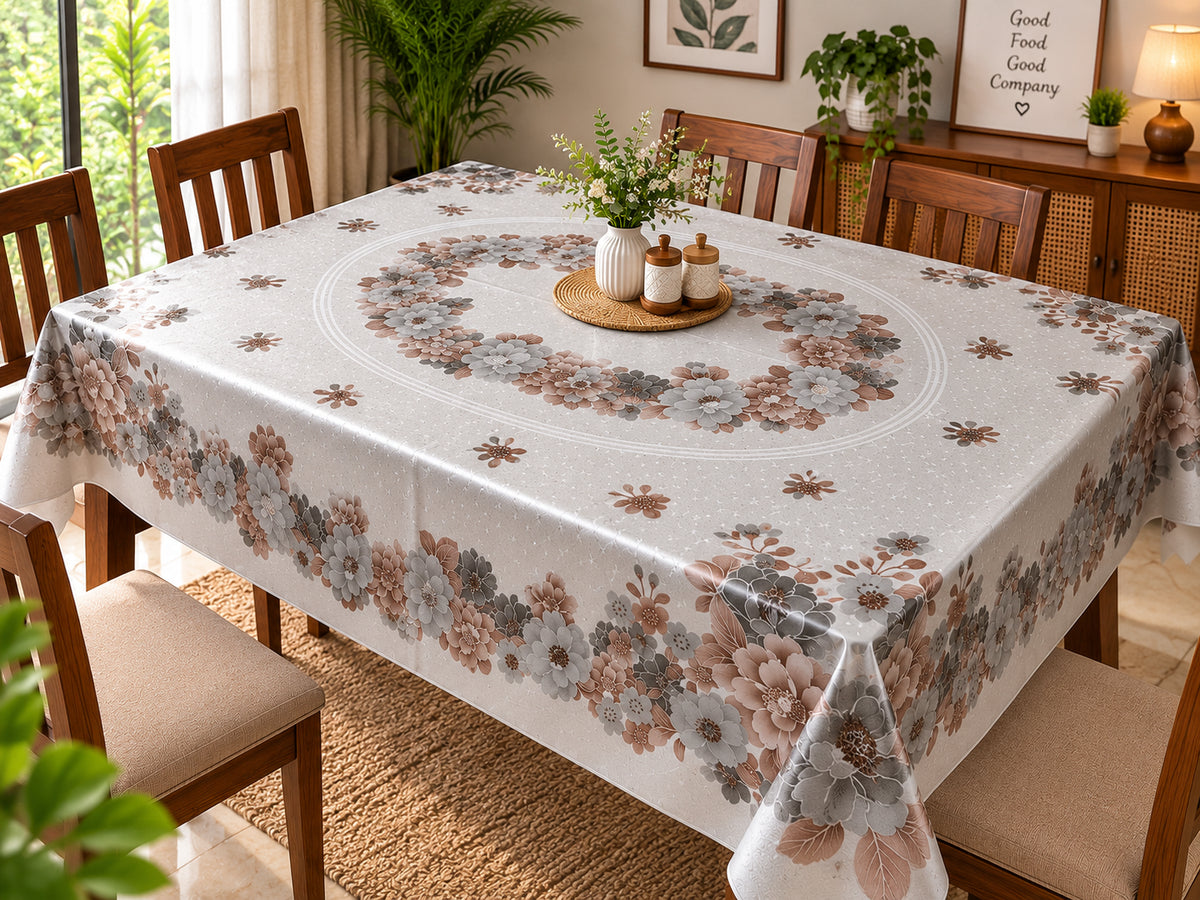 Mopak Decor Jasmine Printed Polyester Table Cover 36x54 - Beige