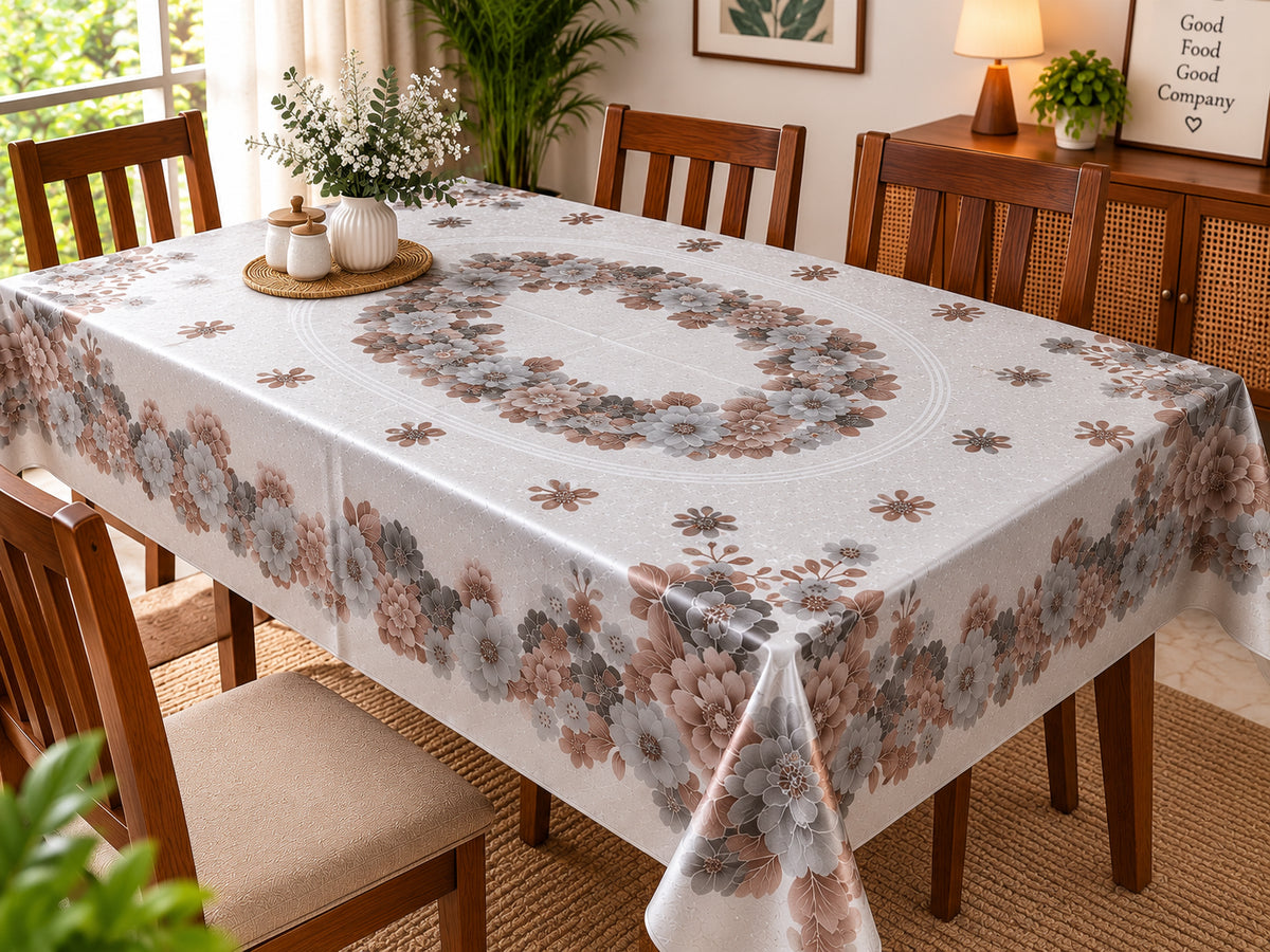 Mopak Decor Jasmine Printed Polyester Table Cover 36x54 - Beige