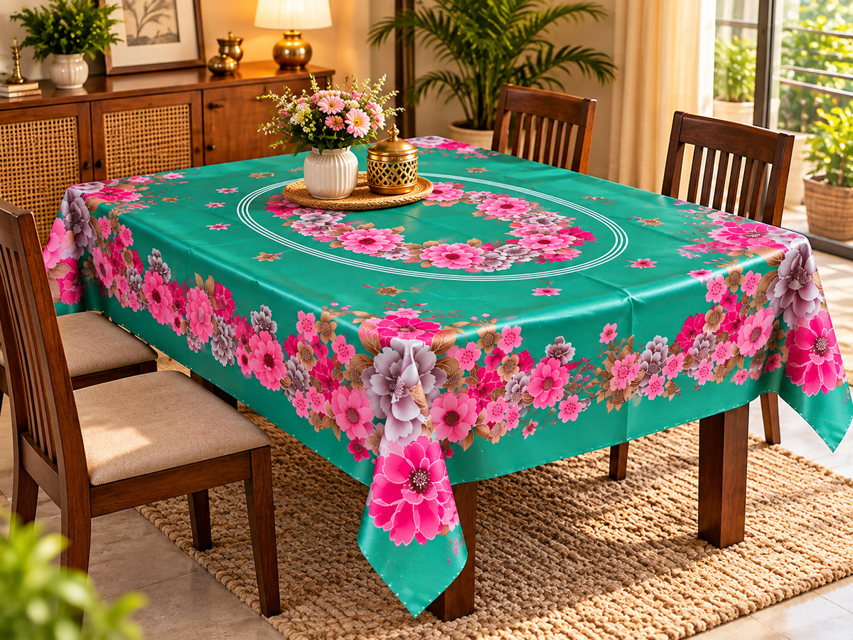 Mopak Decor Jasmine Printed Polyester Table Cover 36x54 - Green