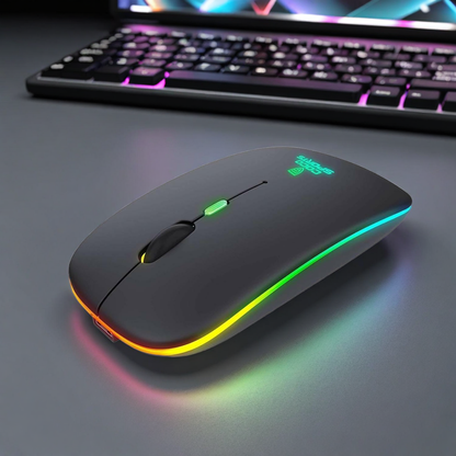 Coconut WM12 Stone Rechargeable Wireless Mouse(Black)