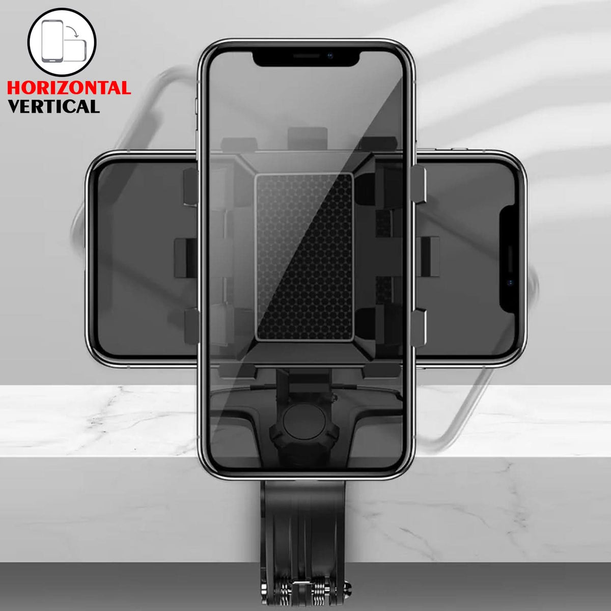Car Mobile Holder with 360 Degree Rotation One-Hand Operation for Dashboard HP DD