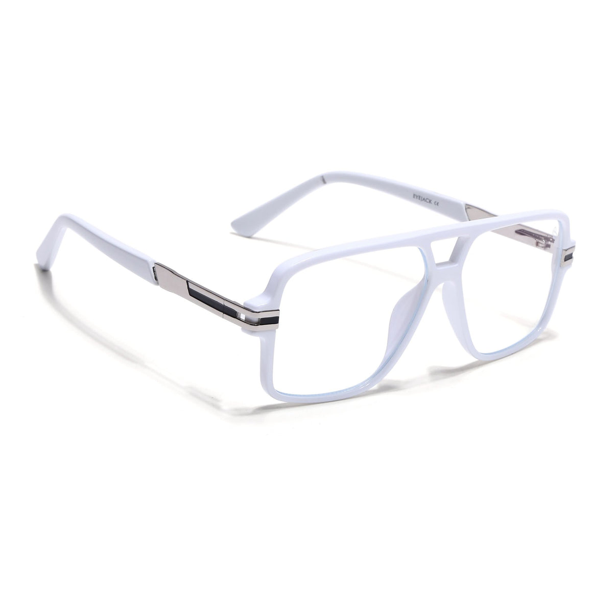 Eyejack Titex White Wayfarer Eyeglasses for Men and Women - Style L288 - view 1
