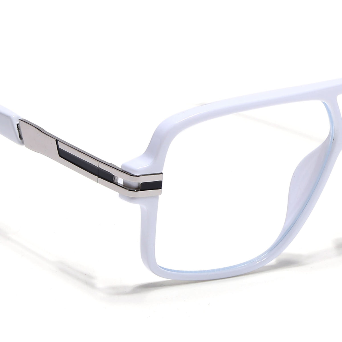 Eyejack Titex White Wayfarer Eyeglasses for Men and Women - Style L288 - view 3