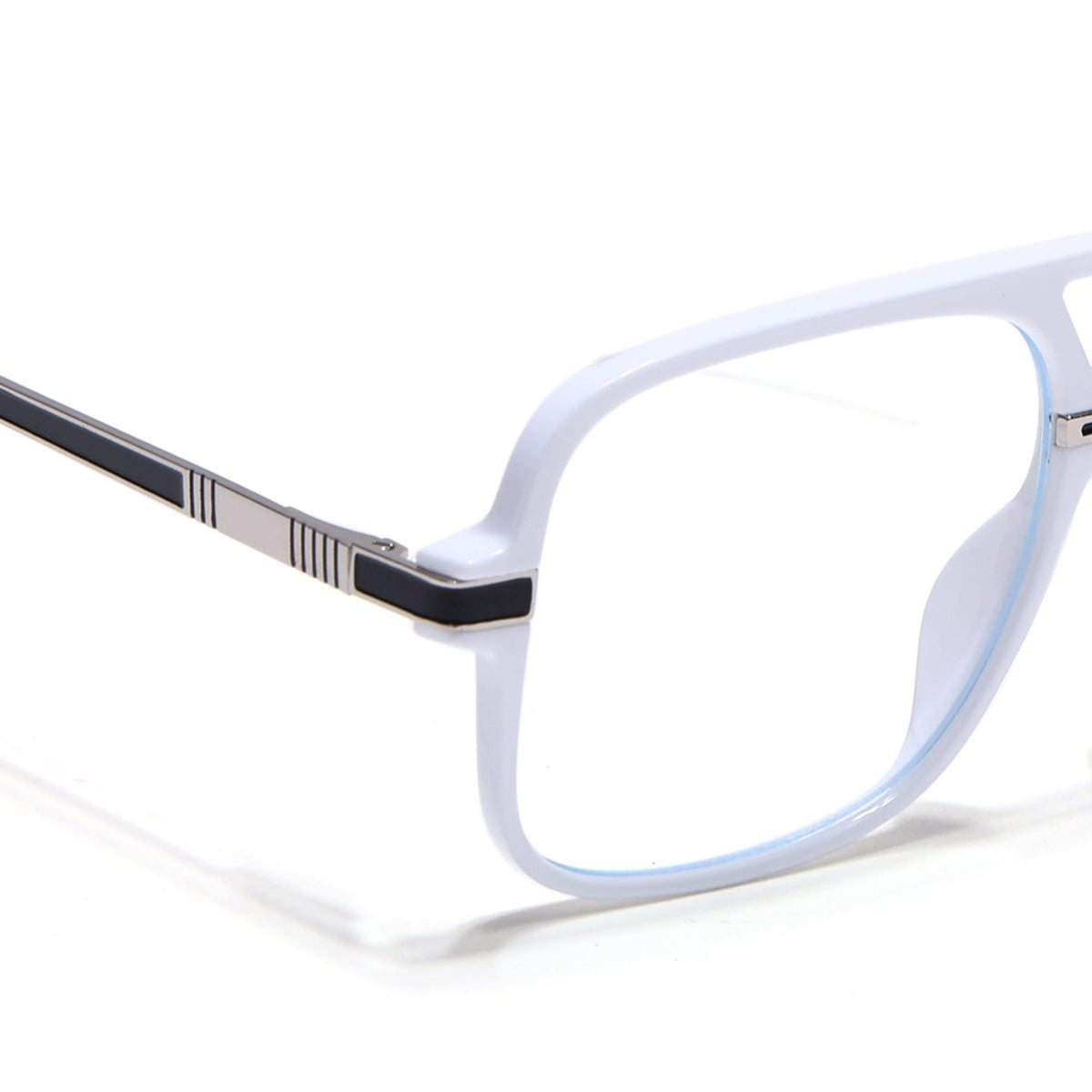 Eyejack Titex White Wayfarer Eyeglasses for Men and Women - Style L332 - view 3