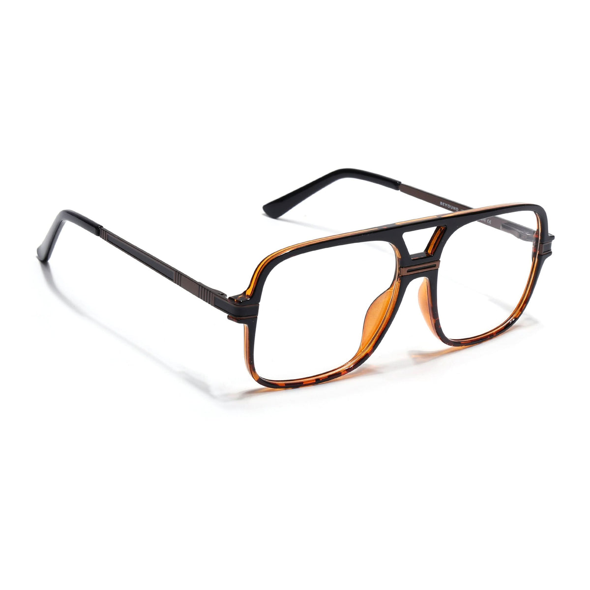 Eyejack Titex Demi Brown Wayfarer Eyeglasses for Men and Women - view 1
