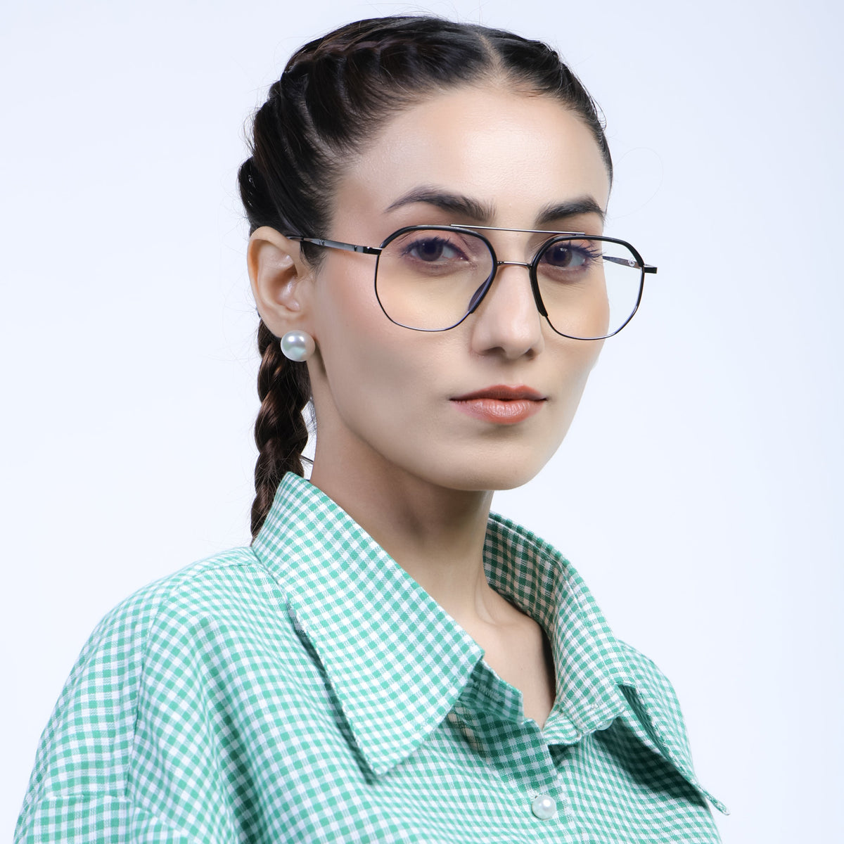 Eyejack Aura Grey & Black Wayfarer Eyeglasses for Men and Women - Style 1946 - view 10