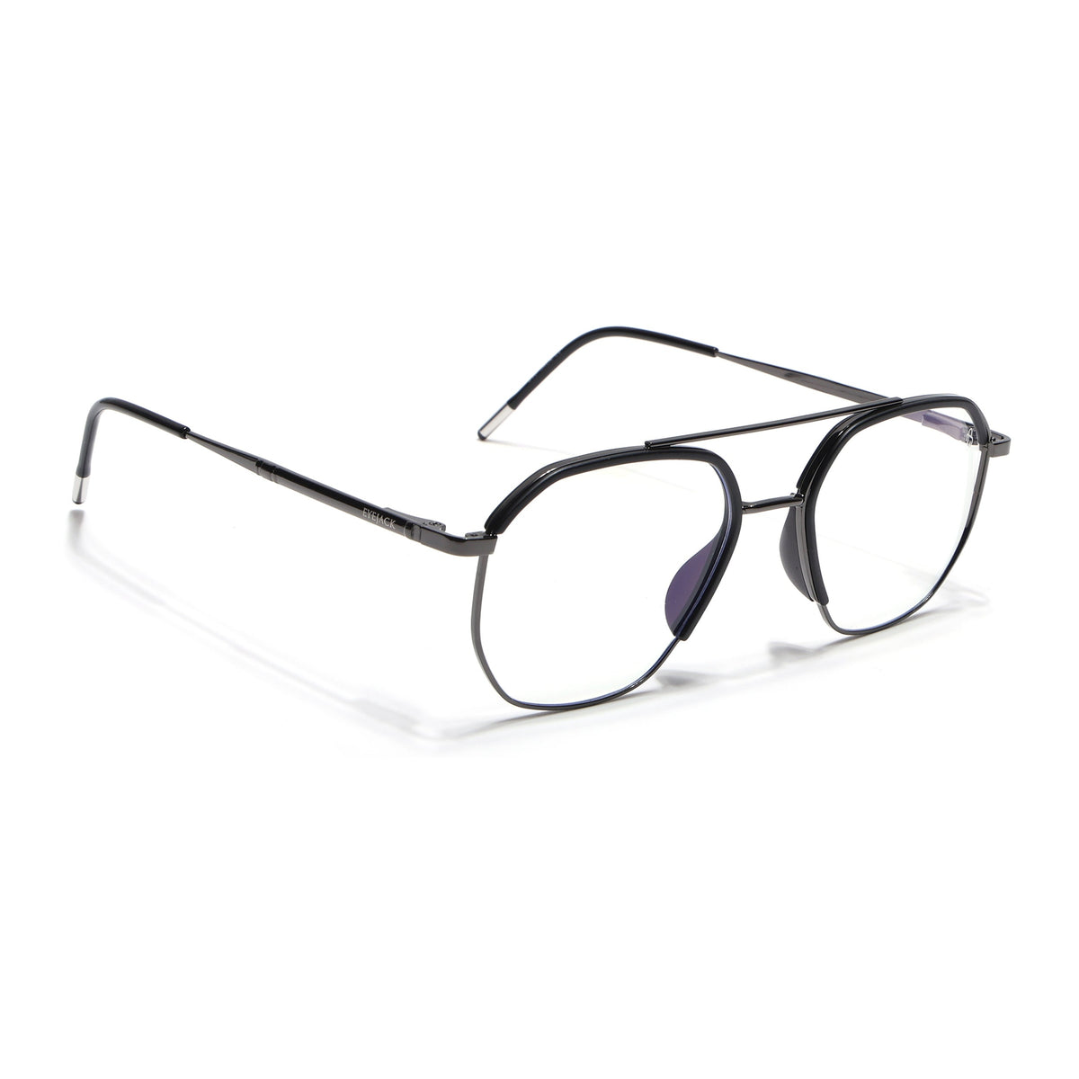 Eyejack Aura Grey & Black Wayfarer Eyeglasses for Men and Women - Style 1946 - view 3