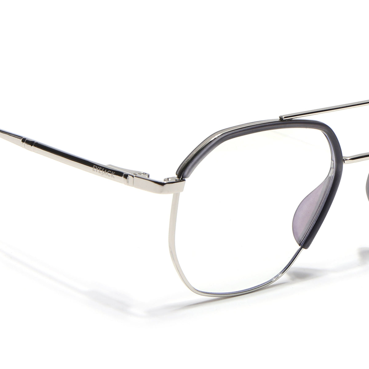 Eyejack Aura Grey & Silver Wayfarer Eyeglasses for Men and Women - Style 1947 - view 3
