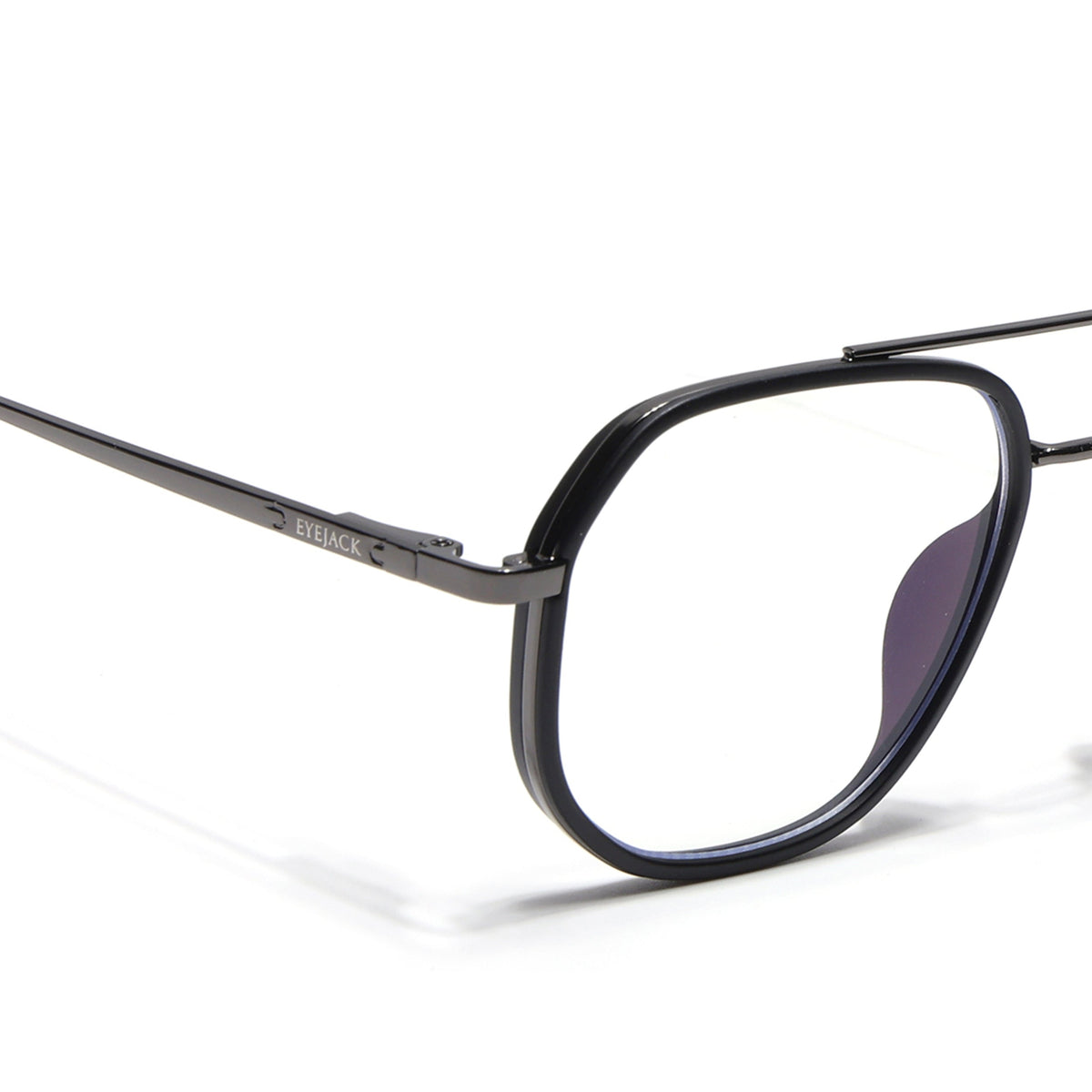 Eyejack Aura Grey & Black Wayfarer Eyeglasses for Men and Women - Style 1958 - view 3