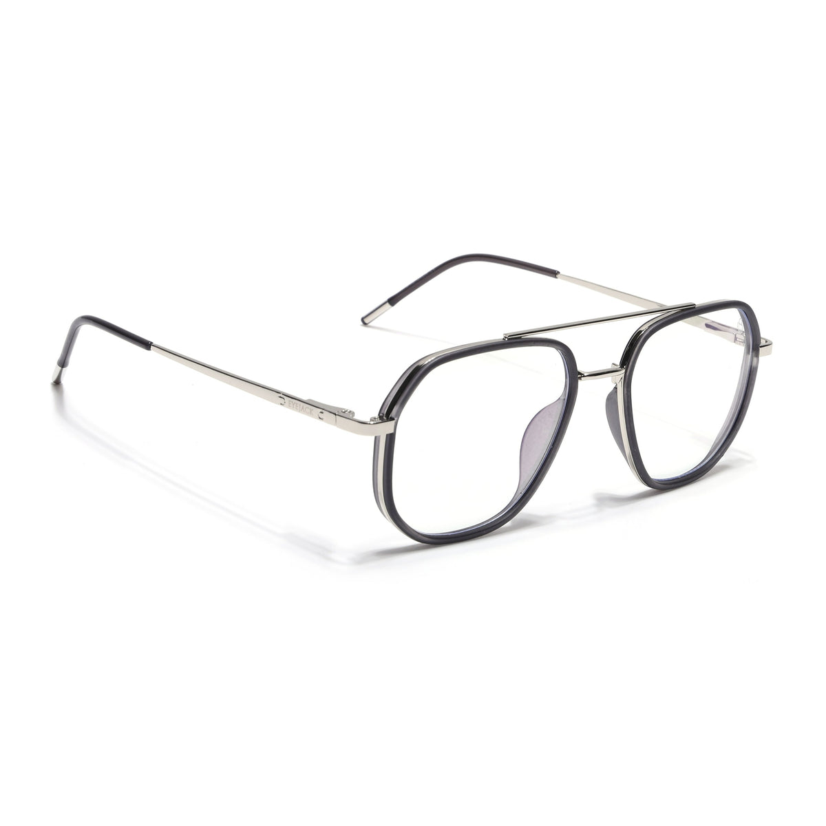 Eyejack Aura Grey & Silver Wayfarer Eyeglasses for Men and Women - Style 1959 - view 1