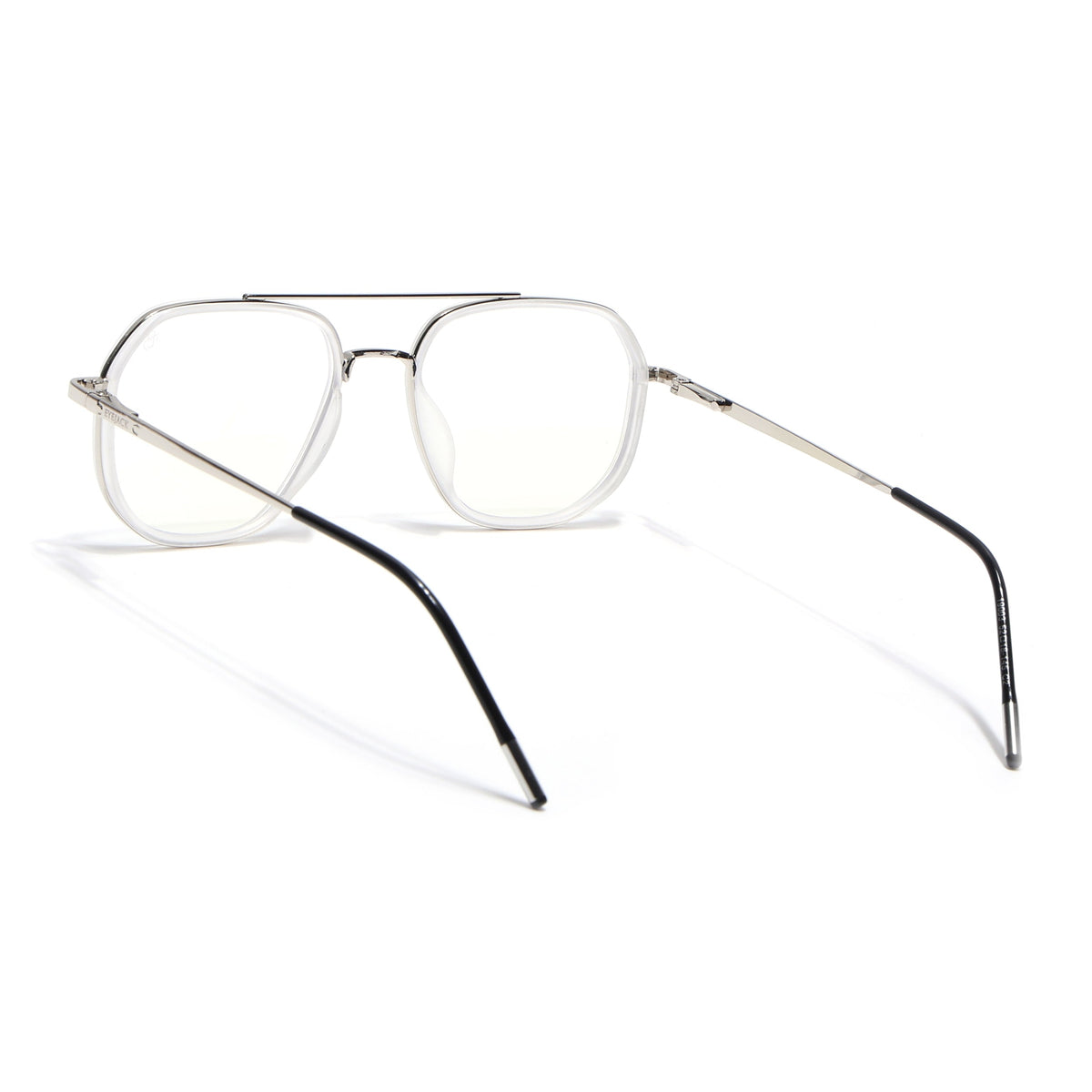 Eyejack Aura Silver & Transparent Wayfarer Eyeglasses for Men and Women - Style 1963 - view 4