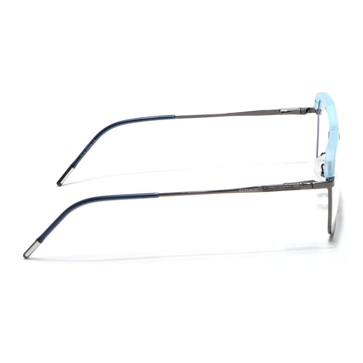 Eyejack Aura Sky Blue & Grey Wayfarer Eyeglasses for Men and Women - view 5