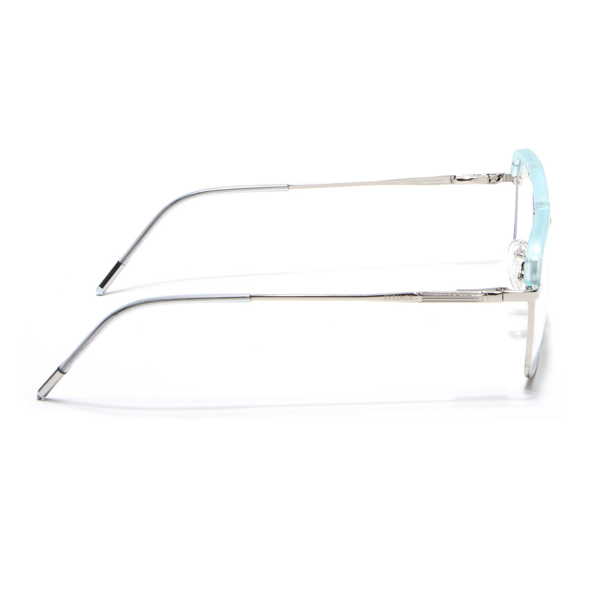 Eyejack Aura Sea Green & Silver Wayfarer Eyeglasses for Men and Women - view 5