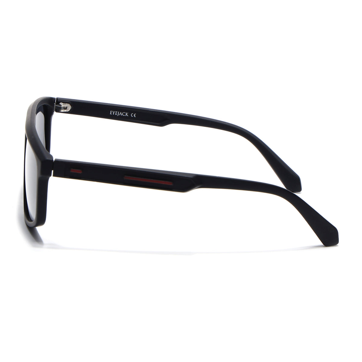 Eyejack Crossline Black Rectangle Sunglasses for Men and Women - Style 2056 - view 7