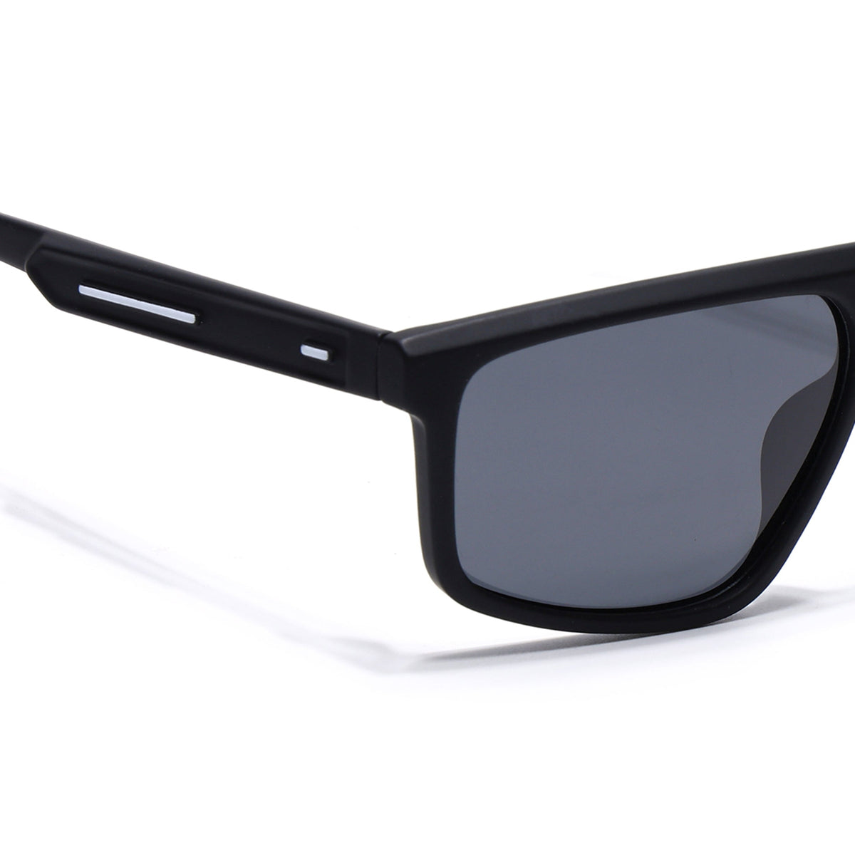 Eyejack Crossline Black Rectangle Sunglasses for Men and Women - Style 2059 - view 5