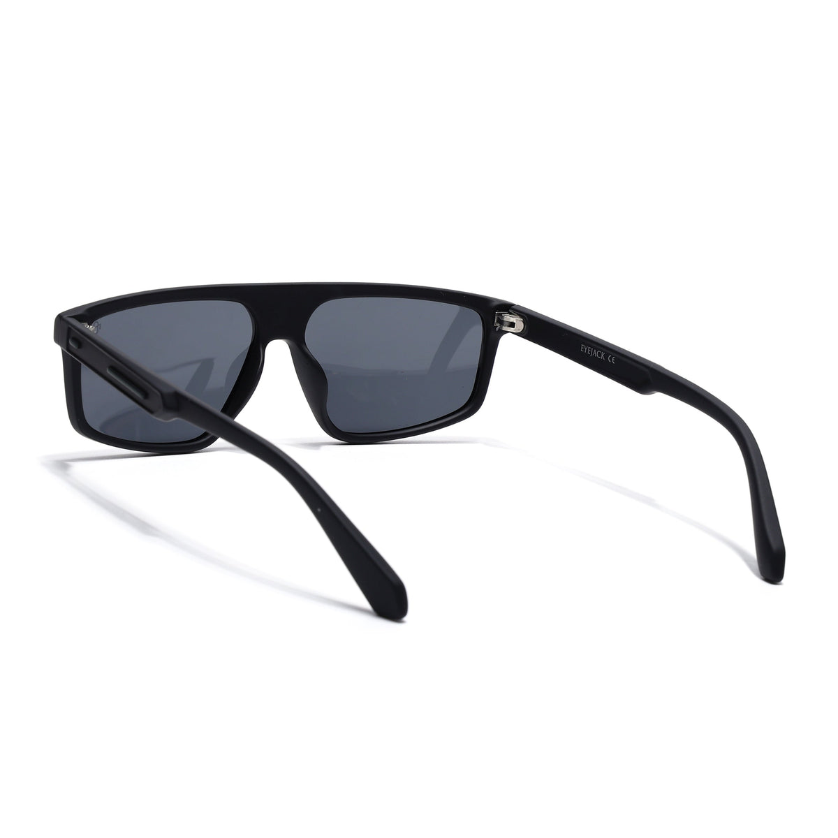 Eyejack Crossline Black Rectangle Sunglasses for Men and Women - Style 2060 - view 6