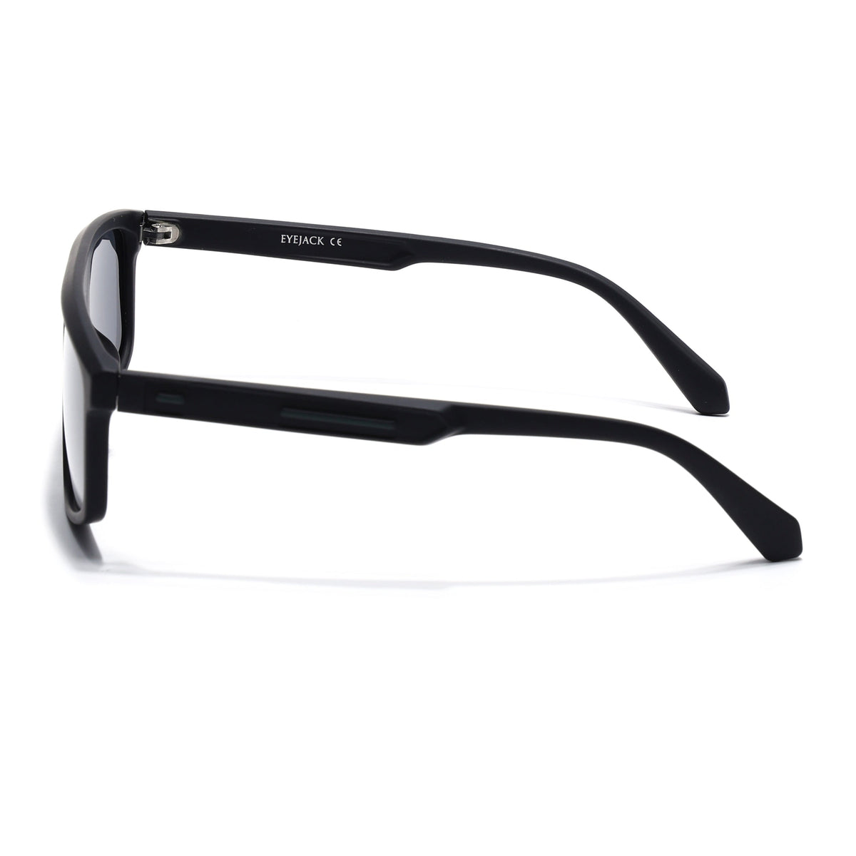 Eyejack Crossline Black Rectangle Sunglasses for Men and Women - Style 2060 - view 7