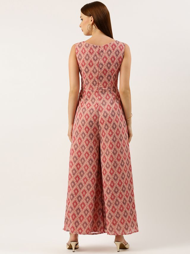 Bollywood Vogue Ready To Wear Multicolored Georgette Digital Printed Jumpsuit