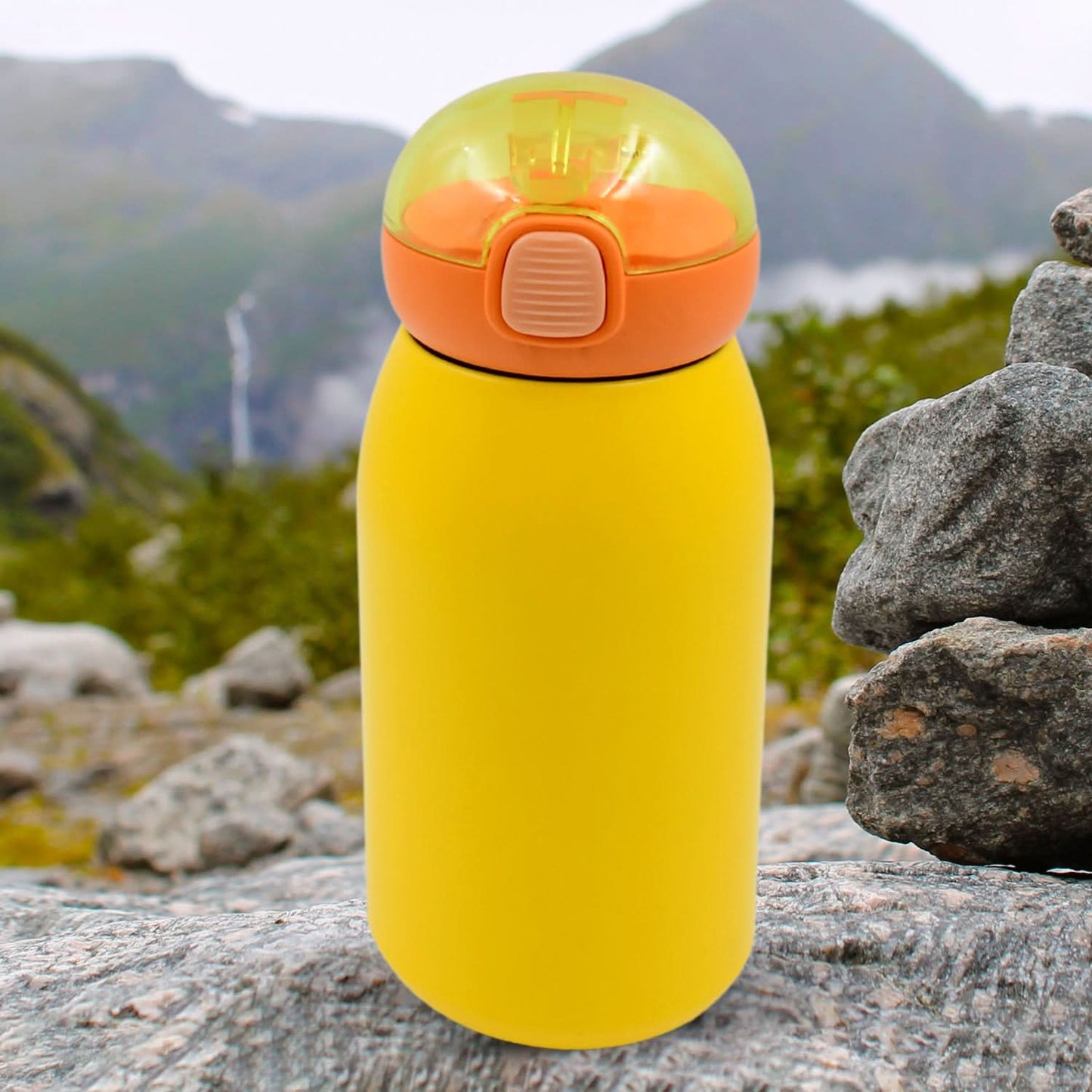Duck Stainless Steel Water Bottle – 400 ml BPA-Free Thermos with Spill-Proof Cap (1 Pc)