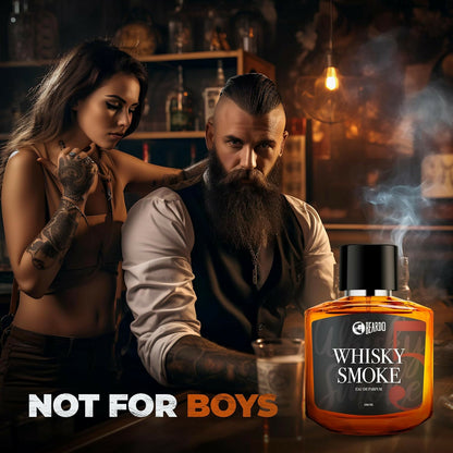 Beardo Whisky Smoke Perfume for Men,100ml Spicy,Woody-Oudh Scent Eau De Parfum Long Lasting Mens Perfume Best Date Night Fragrance Body Spray Valentine gift for Men