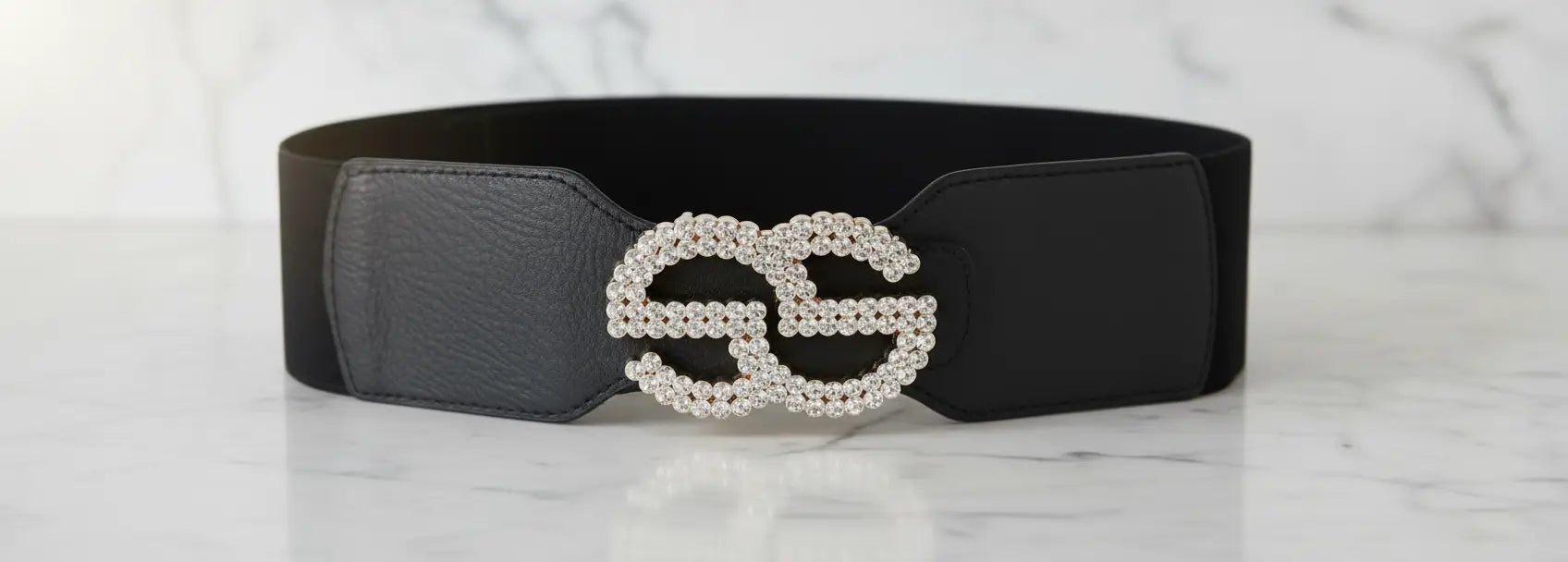 ZEVORA Women Casual, Evening, Formal, Party Black Fabric Belt AVENUE OVERSEAS
