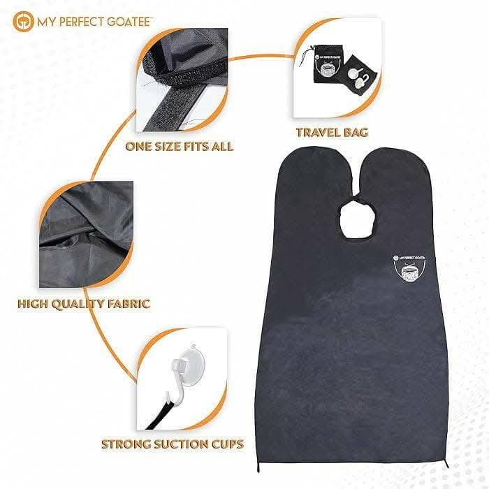 Beard Apron For Trimming Beards Without leaving A Mess - HalfPe