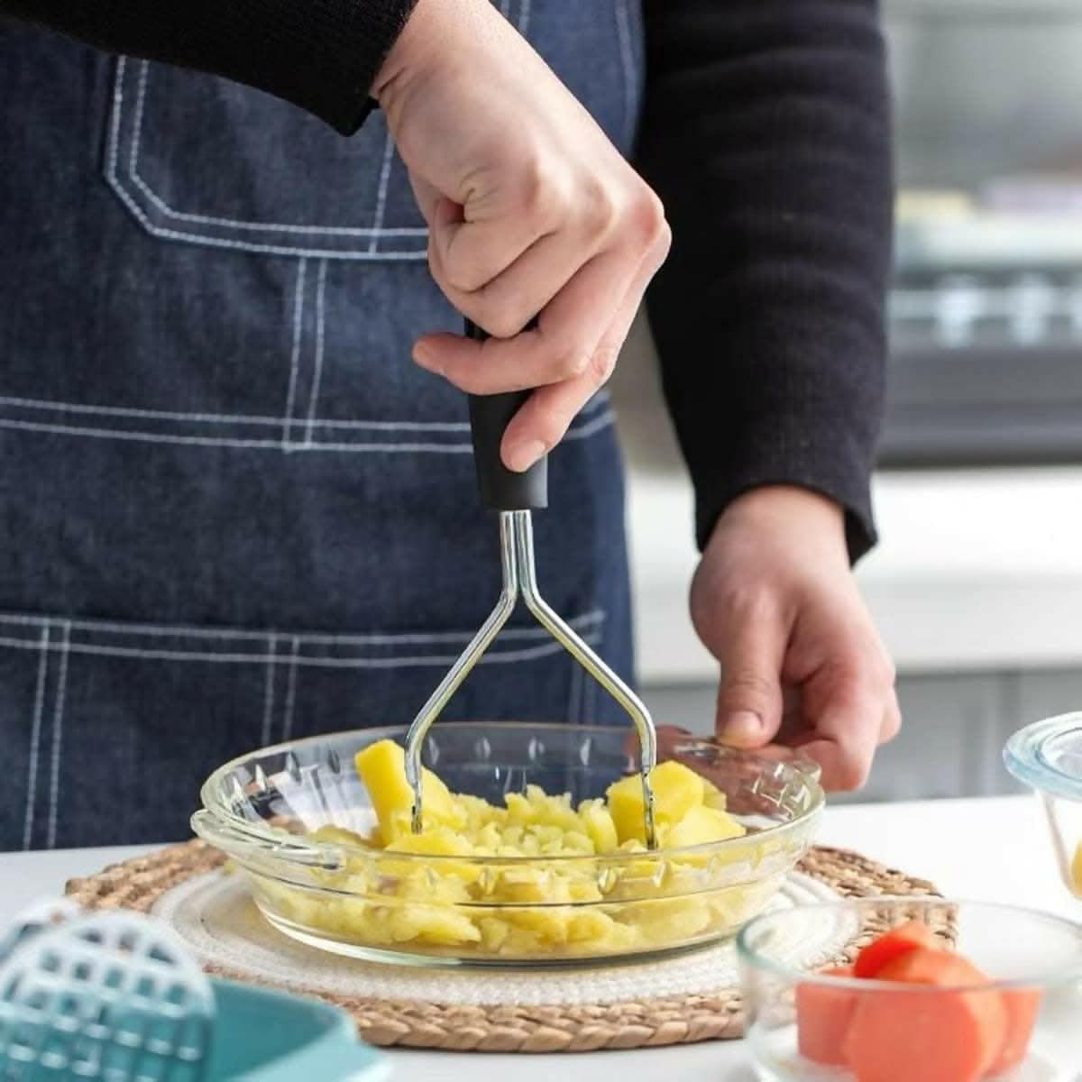 AVMART Stainless Steel Flexible Potato Masher - HalfPe