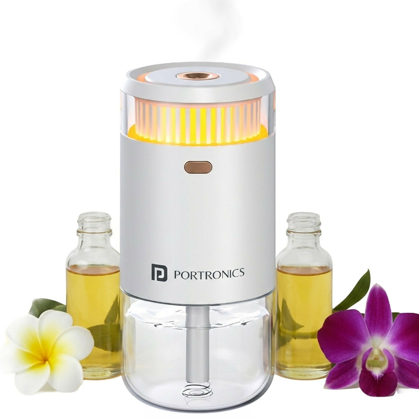 Magma Go Type-C Powered Aroma Diffuser | 135 ml Capacity | 4 Mist Modes | LED Ambient Light | For Water-Soluble Essential Oils Only