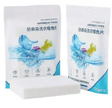 50Pcs Set Non-Woven White Anti-Color Run Laundry Paper For Washing Machine, Prevent Clothes - HalfPe