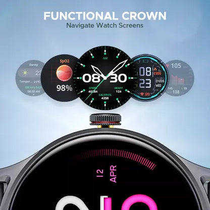 boAt Lunar Vista w/Large 1.52" (3.8 cm) HD Always on Display, 100+ Sports Mode Fitness Smart Watch for Men & Women(Multicolor)