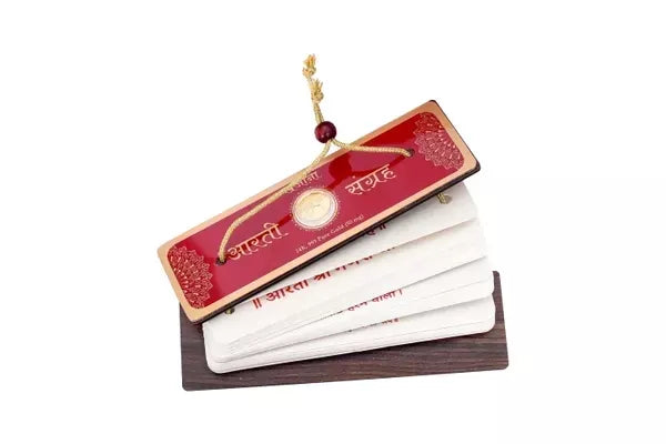Aarti Sangrah (Hindi) With Gold Coin In A Premium Velvet Box Pack Brings Calmness, Reduces Stress, And Promotes Inner Peace