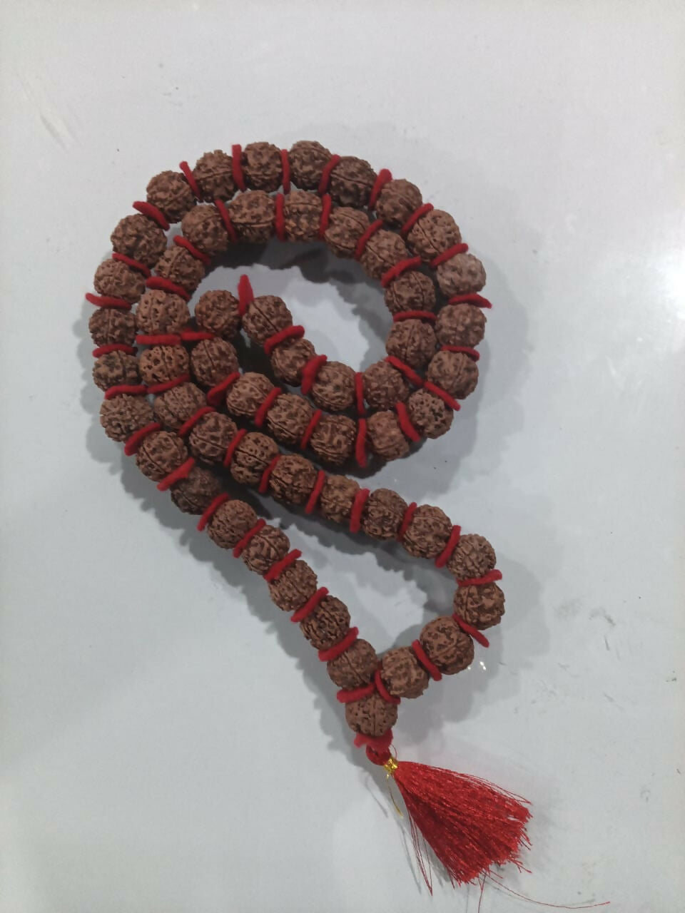 Rudraksha Kantha Mala 54 Beads – Natural Sacred Bead Short Mala for Prayer & Daily Wear