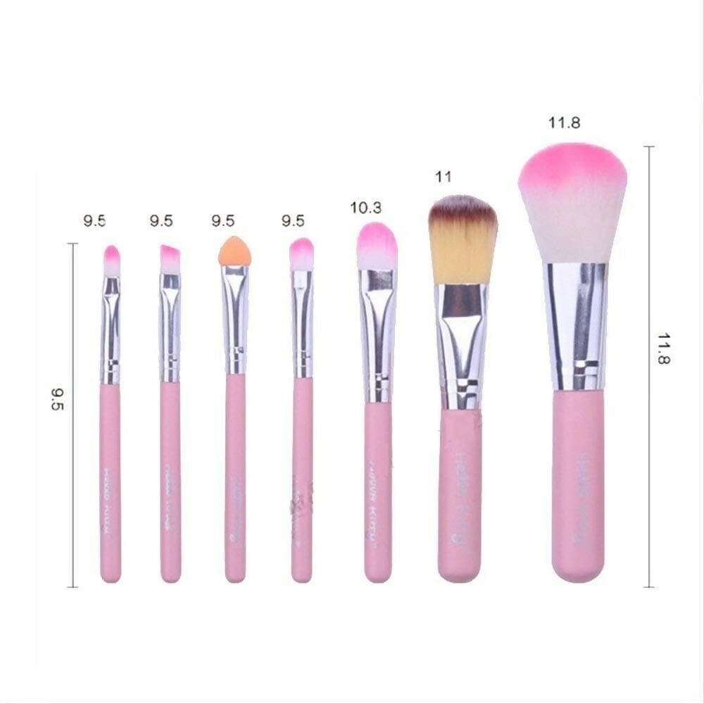 Makeup brush 7 pcs set with one makeup puff (pack of 8) - HalfPe