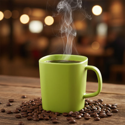 Square Melamine Mug – Premium Durable Lightweight Cup for Tea, Coffee, Milk & Beverages, Elegant Mix Color (1 Pc)