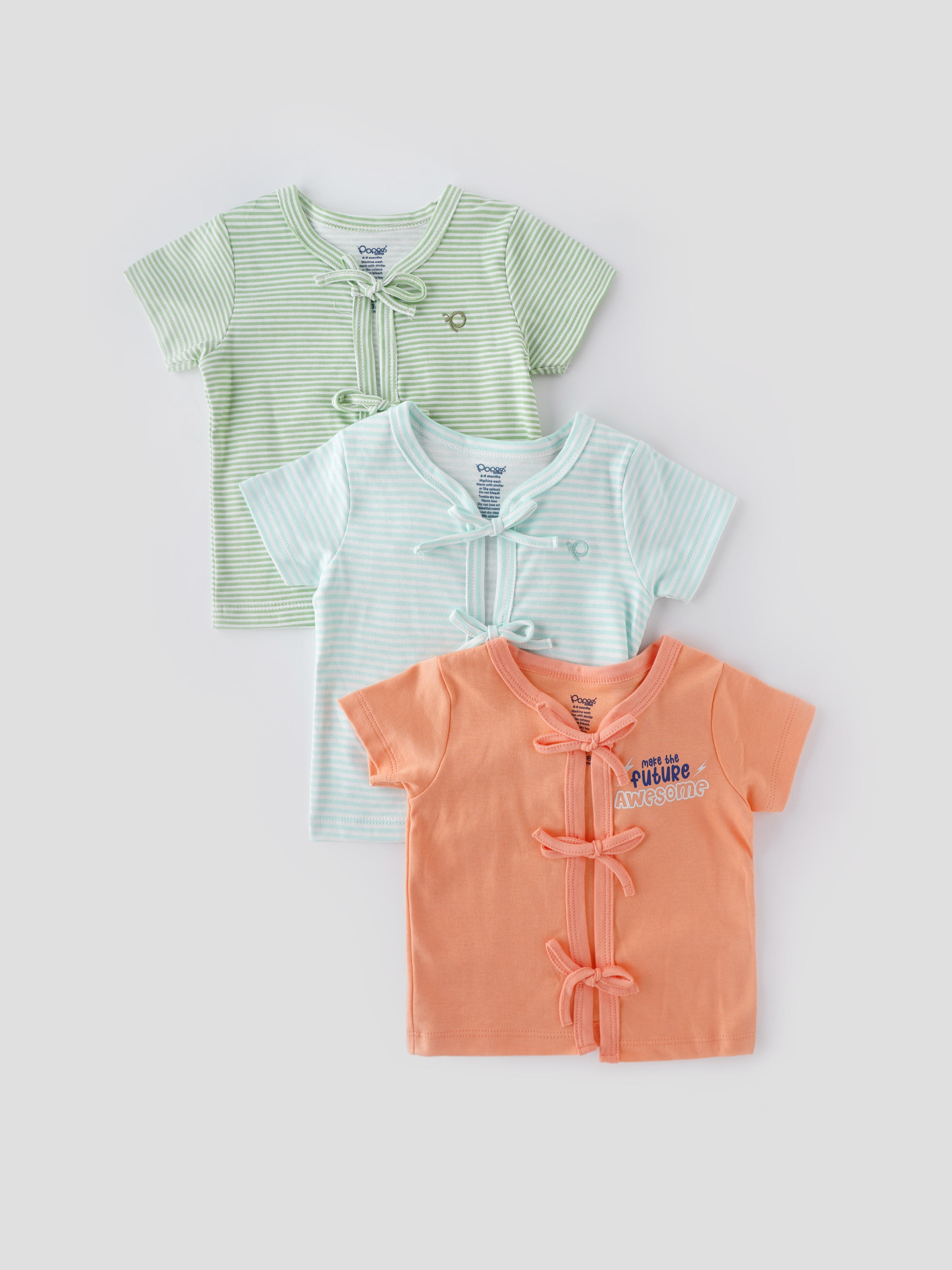 Popees 3-Piece Comfy T-shirt Set (0–9 Months) for Baby Boys - Image 1