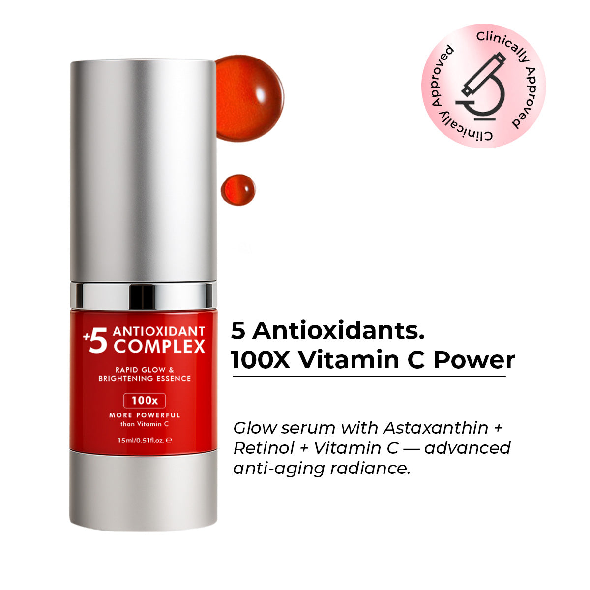 Conscious Chemist Rapid Glow Brightening Essence | 5 Antioxidant Complex Serum (15 ml)