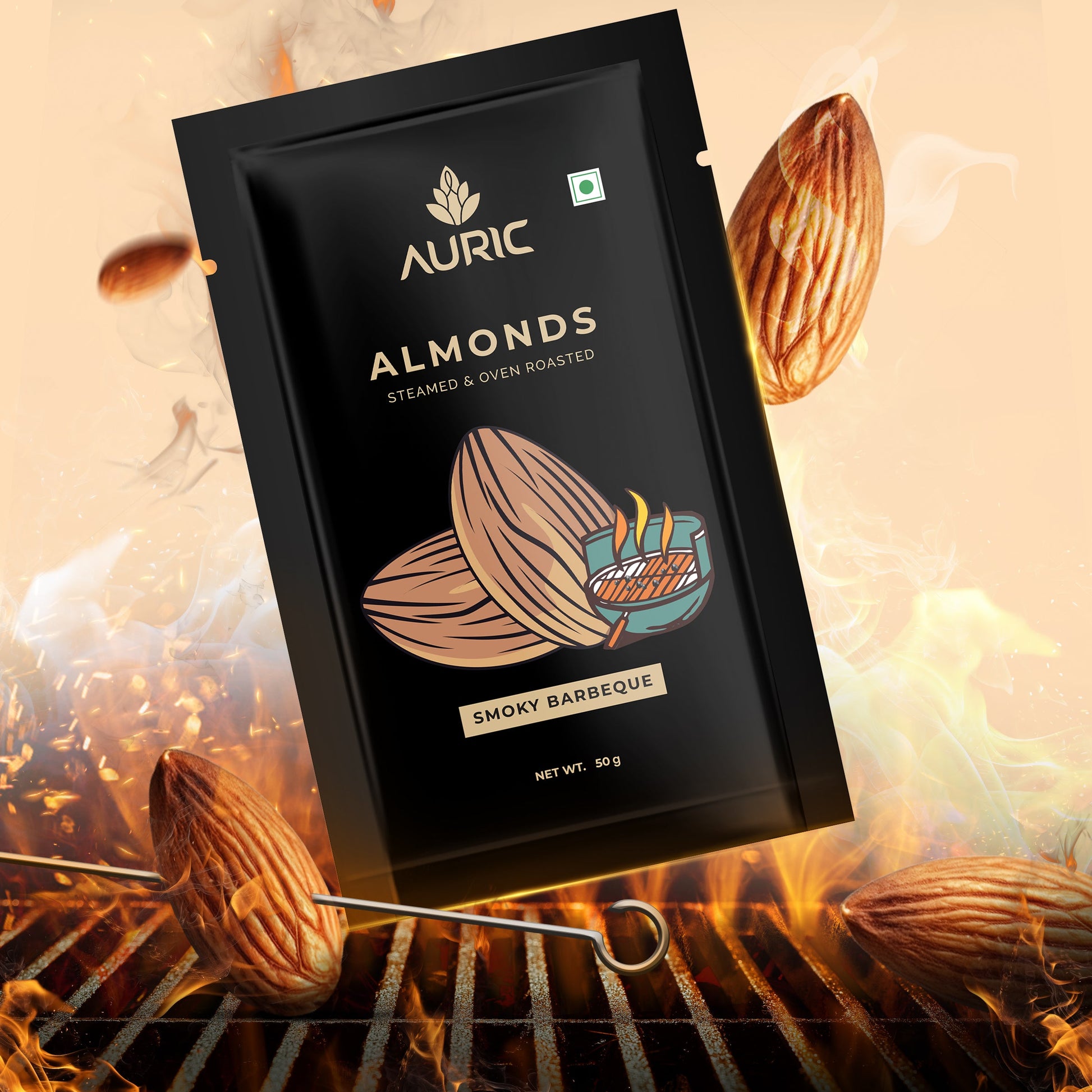 Auric Almonds Smoky Barbeque 50g Zenith Drinks