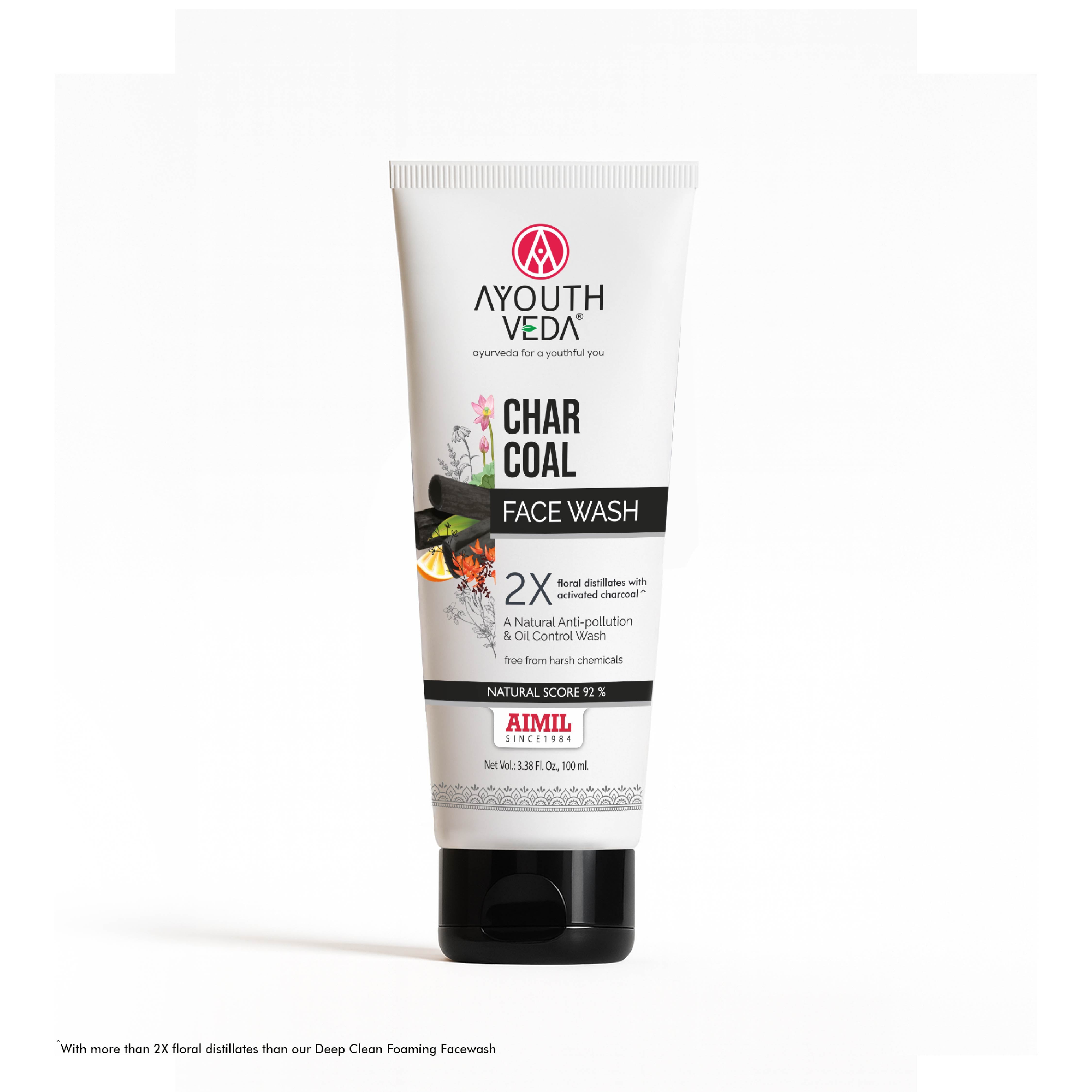 Ayouthveda Charchol Face Wash Pack of 2(100 ml) Aimil Ayouthveda