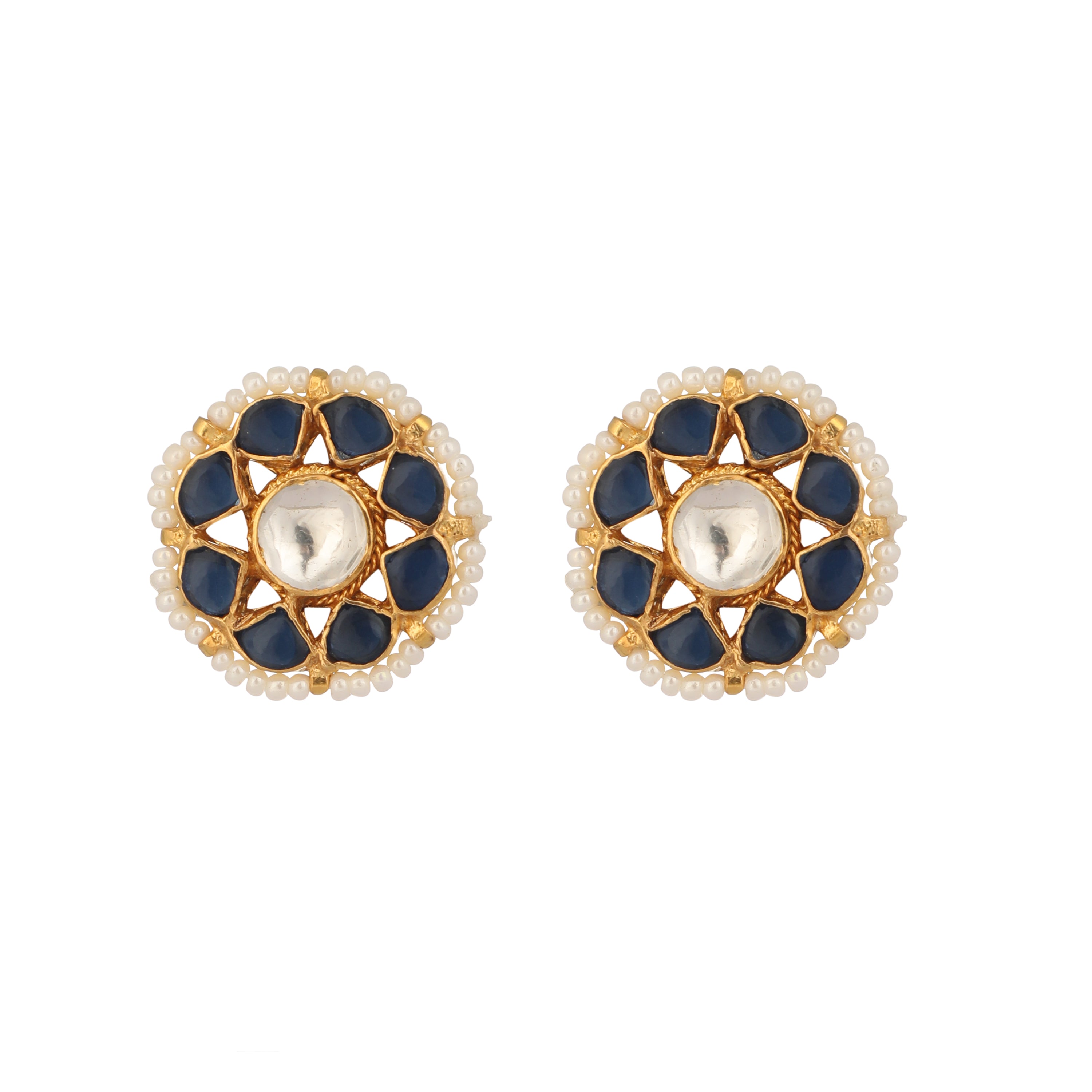 22K Gold Plated Noor Pearl Stud Earrings