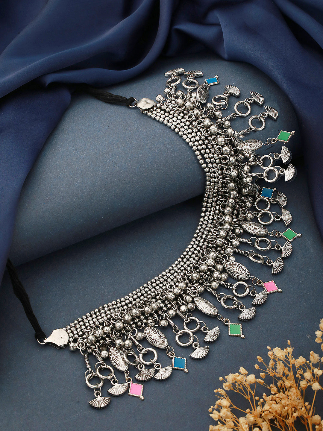 Silver-Plated Choker Necklace