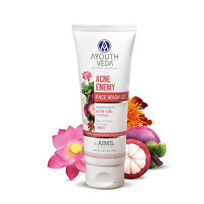 Ayouthveda Acne Enemy Face Wash Gel Pack of 2 (100 ml) Aimil Ayouthveda