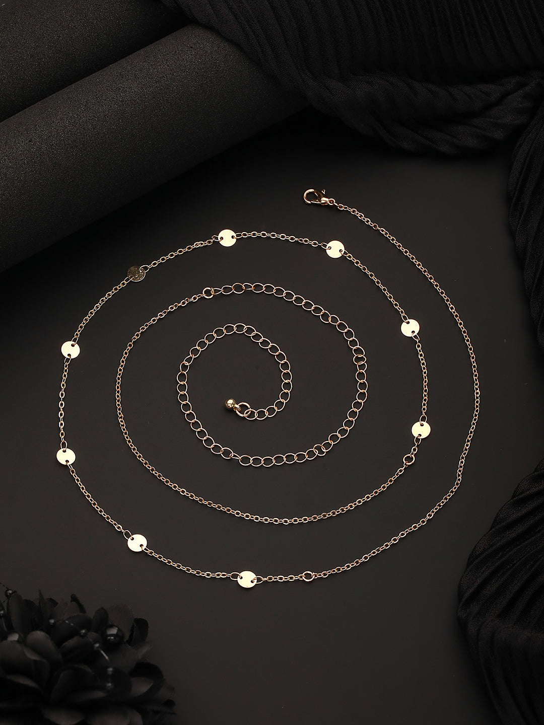 Gold-Plated Beaded Waist Chain