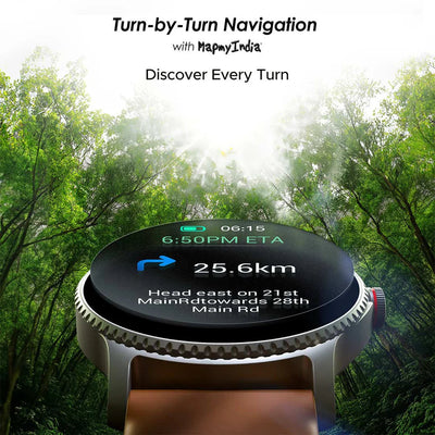 boAt Lunar Discovery Brown – Navigation Smartwatch with Bluetooth Calling Halfpe Deals