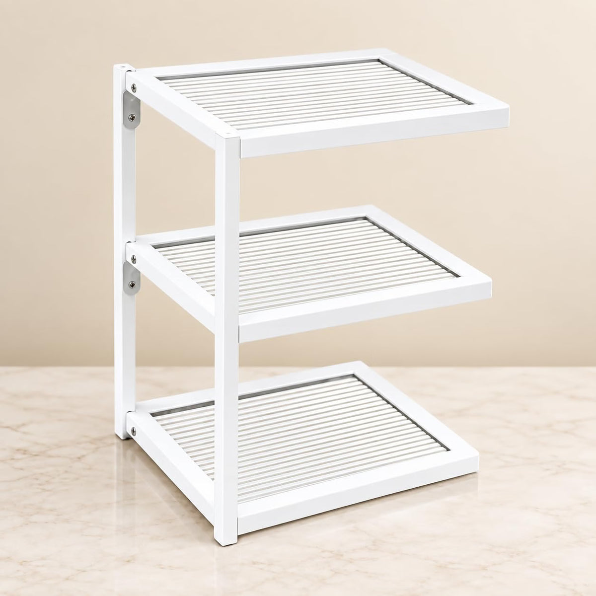Rioware 3-Tier Kitchen Organizer Rack | Multi-Layer Countertop Storage Shelf | Transparent Kitchen Stand for Coffee Mugs, Tea Sets, Spice Jars & Kitchen Essentials Racknest