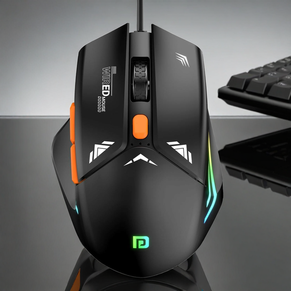 Portronics Vader gaming Mouse with 6 soundless buttons and adjustable DPI (BLACK)