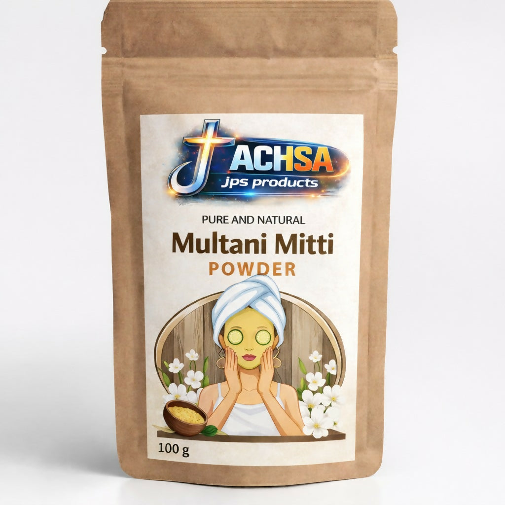 JPS Products Multani Mitti Powder – Natural Fuller’s Earth Face Mask for Deep Cleansing & Oil Control JPS PRODUCTS (ACHSA)