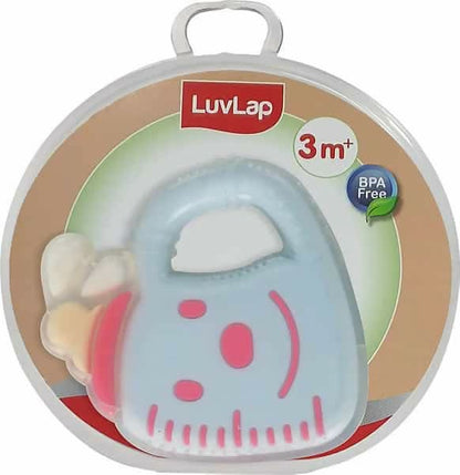 Luvlap Silicone Teether Milk Bottle 3m+ Bpa Free (Light Blue)