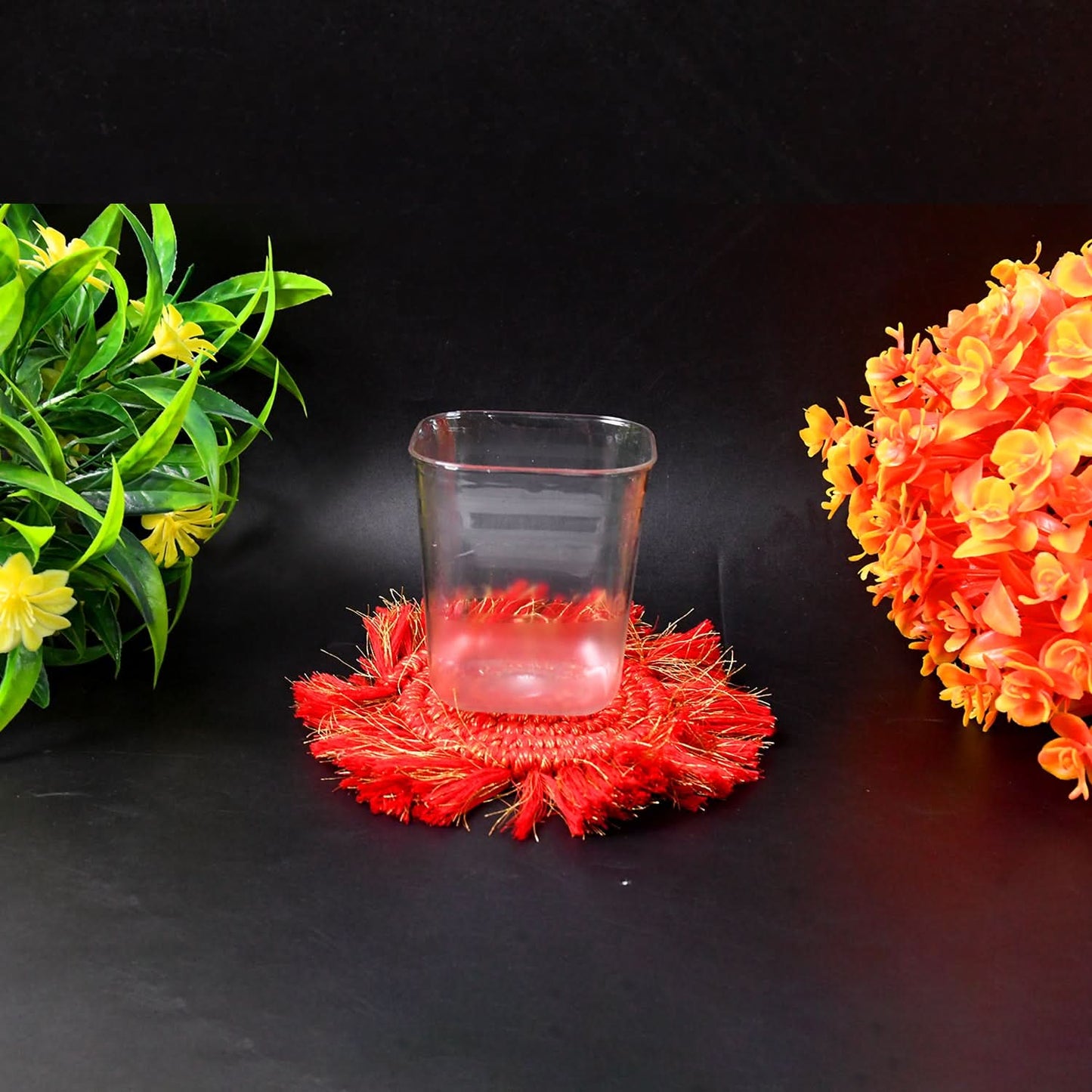 6-Piece Transparent Diamond Glass Set – Medium Size for Water, Juice & More