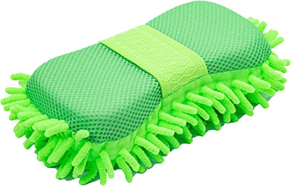 Microfiber Car Wash Sponge with Hand Strap (Green) - HalfPe